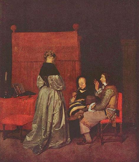 Gerard ter Borch the Younger Paternal Admonition oil painting image